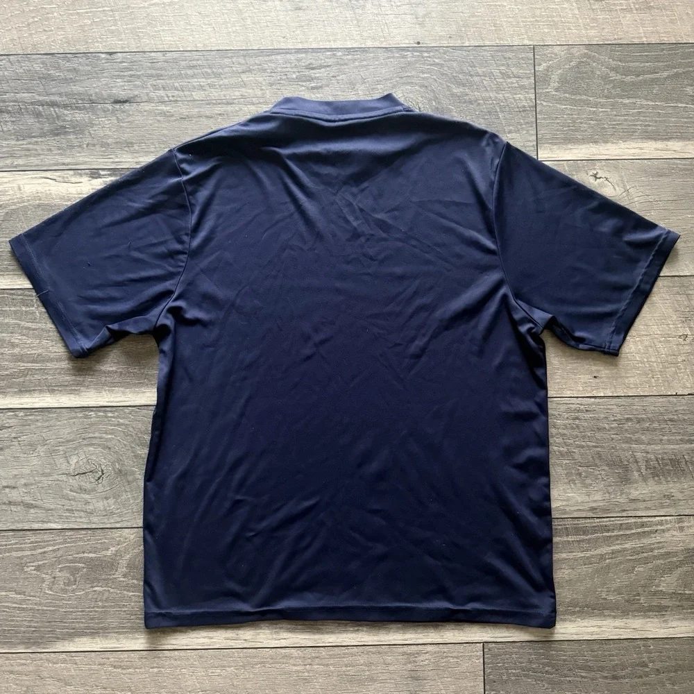 Vintage Reebok T-Shirt Mens XL Navy Blue Short Sleeve Athletic Workout Tee Y2K